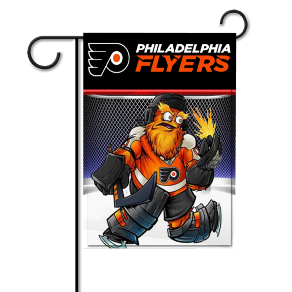 philadelphia Flyer Mascot Gritty Double Side Garden Flag 12" x 18"