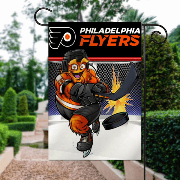 philadelphia Flyer Mascot Gritty Double Side Garden Flag 12" x 18"