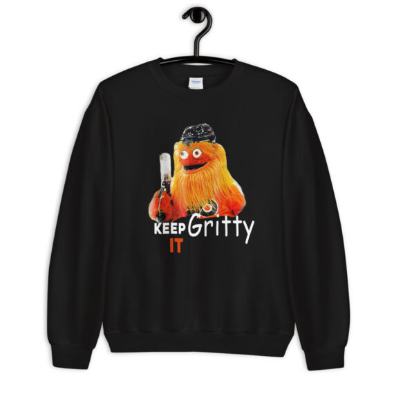 philadelphia Flyers Sweatshirt Keep it Gritty Sweatshirt Clothing Flyers Mascot Gritty