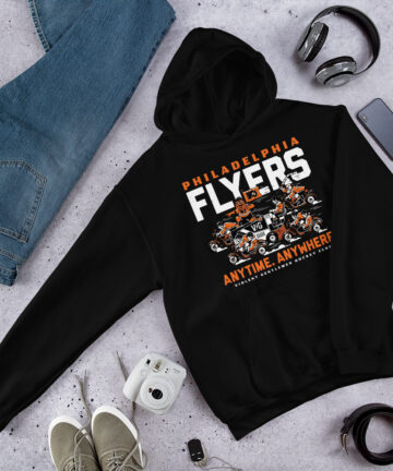 philadelphia Flyers Hoodie Anytime Anywhere Men Hoodies Flyers Fans