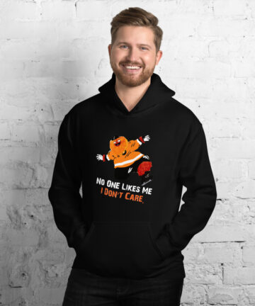 philadelphia Flyers Hoodie BNo one like me i don't Care Mens kids youth Gritty Black Hoodie