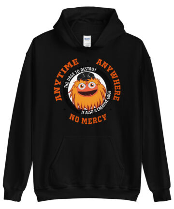 philadelphia Flyers Hoodie Anytime Anywhere Mens kids youth Gritty Black Hoodie