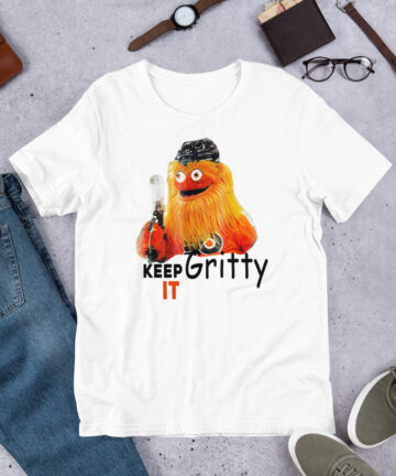 %%category%% %%title%% %%sep%% Adult shirt for Flyers fans White shirt for Mascot Orang Gritty