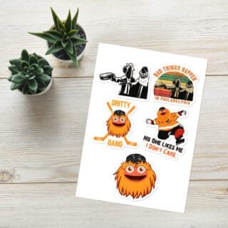 philadelphia Flyers Stickers Mascot Gritty philadelphia Flyers Svg Stickers Sheet Bundle philadelphia Flyers Hockey christmas Gifts ideas