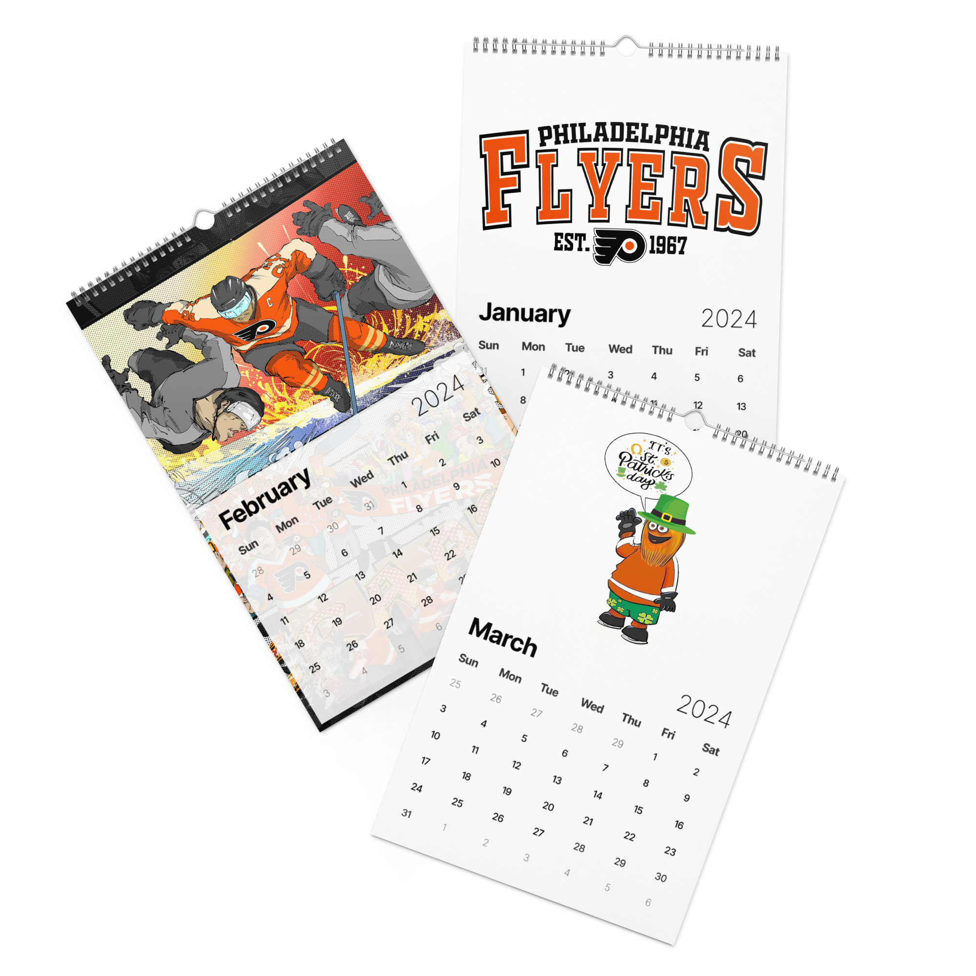 philadelphia Flyers philadelphia Flyers Wall calendar (2024) Gritty